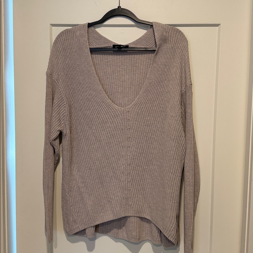 Express slouchy grey  V-Neck Sweater size medium